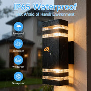 Smart Wall Lights Motion Sensing Outdoor Led Wall Lamps Waterproof 110v 220v For Porch Lamps Backyard Garden Garage Decor