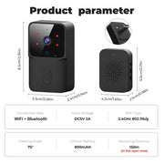 Smart WiFi Wireless doorbell IR night vision visual intercom real-time voice intercom home monitoring doorbell Easy to install