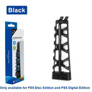 For PS5 Accessories Cooling Fan with LED Light for PS5 Both Disc and Digital Editions Gaming Accessorie Cooling System
