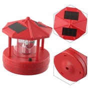 Garden Courtyard LED Solar Lighthouse Lawn Light Outdoor Waterproof Street Light Rotating Rockery Lighthouse Decorative Lights