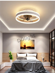 Modern New Smart LED Ceiling Fan Lights Remote Control Dimmable Bedroom Decor Ventilador Lamp Living Dining Room Indoor Lighting