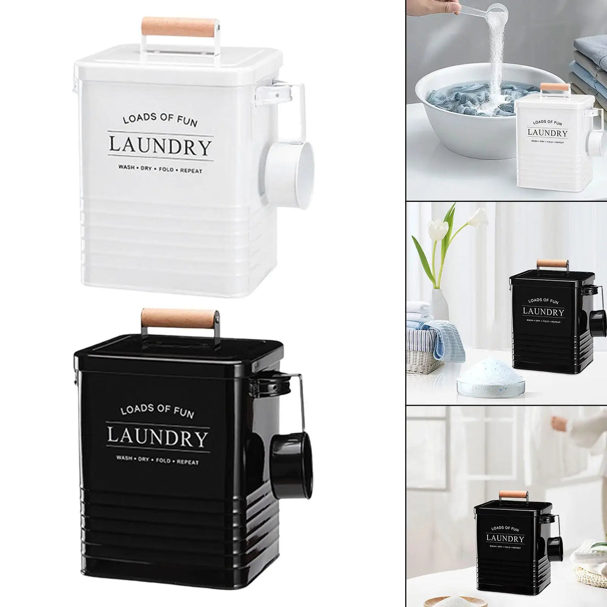 Laundry Powder Storage Farmhouse Decor Multifunctional Grain Rice Pet Food Organizer Aesthetic Portable Storage Bin