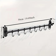 1 Piece Of Kitchen Equipment Storage Rack Such As Pot Lid And Spatula Wall-Mounted Hook Rack Multi-Way Storage For Kitchen Items