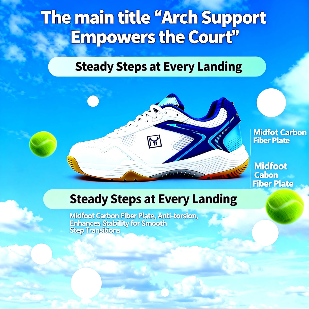 Tennis Shoes Wear-Resistant Non-Slip Cushioning Tennis Court Training Match Men Women Professional Anti-Twist Sports Functional