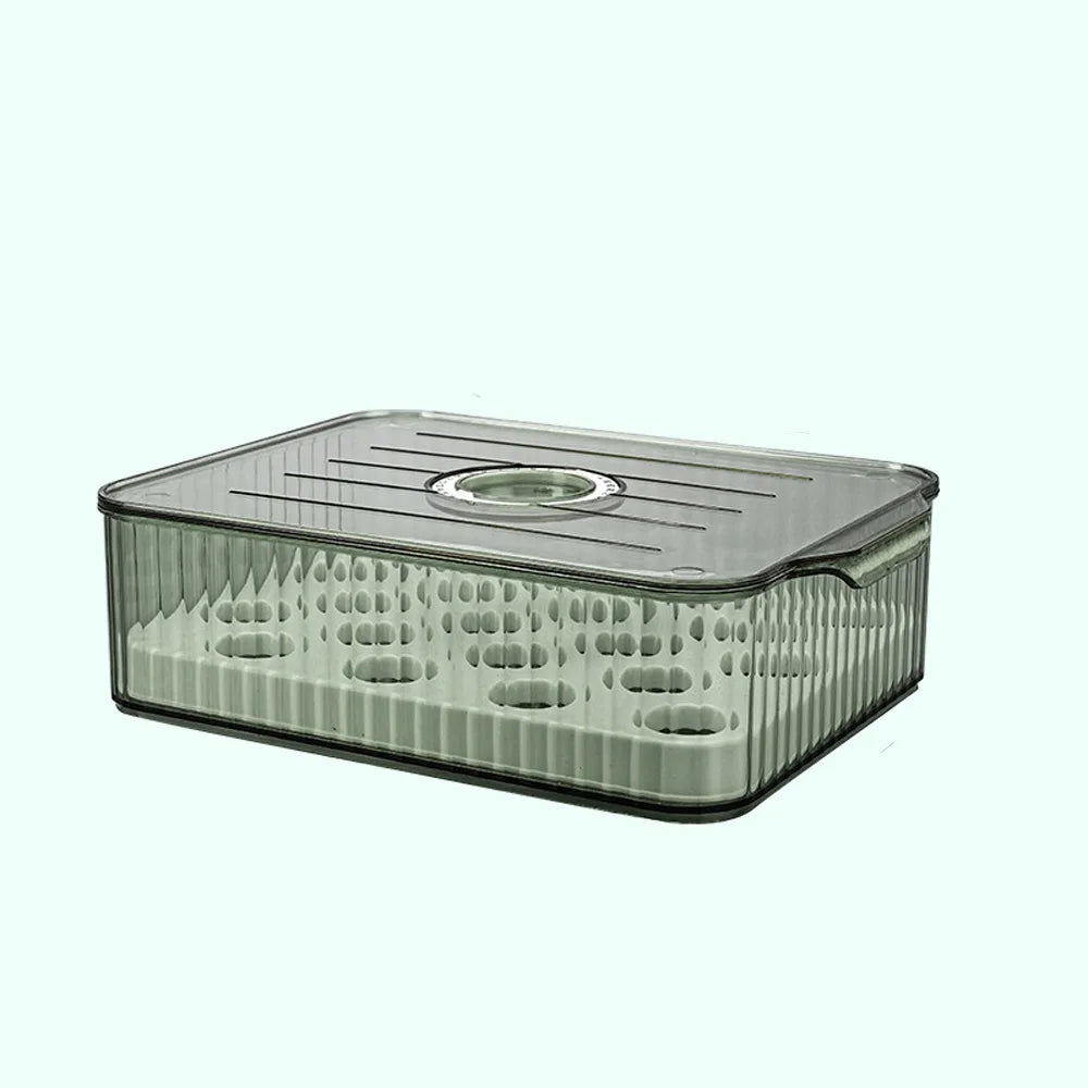 Food-Grade Refrigerator Storage Box Transparent with Lid Food Storage Containers Plastic Stackable Kitchen Organizer Camping