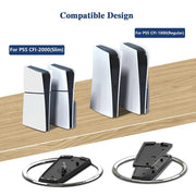 Portable Metal Vertical Stand for PS5 & PS5 Slim Digital Disk Version Anti-Slip Base Holder for Playstation 5 Pro Game Console