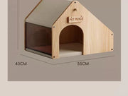 Solid Wood Cat Bed Large Space Enclosed Bed Cats Moisture-proof and Waterproof Cat's House Durable Cat Accessories Products