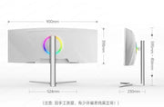 The new 34-inch 4k165hz monitor curved IPS ultra-wideband fish screen 21:9 game is 38 inches more