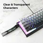 61 Keys Wired Gaming Keyboard 60 Percent RGB Backlit Compact Gaming Keyboard with Lanyard for Laptop PC 61 Keys Gaming Keyboard