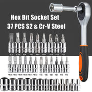 Advanced Car Repair Kit , Green Toolbox, 46pcs Professional Ratchet Set Professional Tool Set, Car Maintenance Essentials