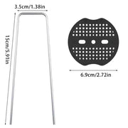 Garden Pegs 40/80Pcs U-shaped Ground Pegs with Buffer Washers for Securing Weed Landscape Fabric Netting Garden Lawn Accessories
