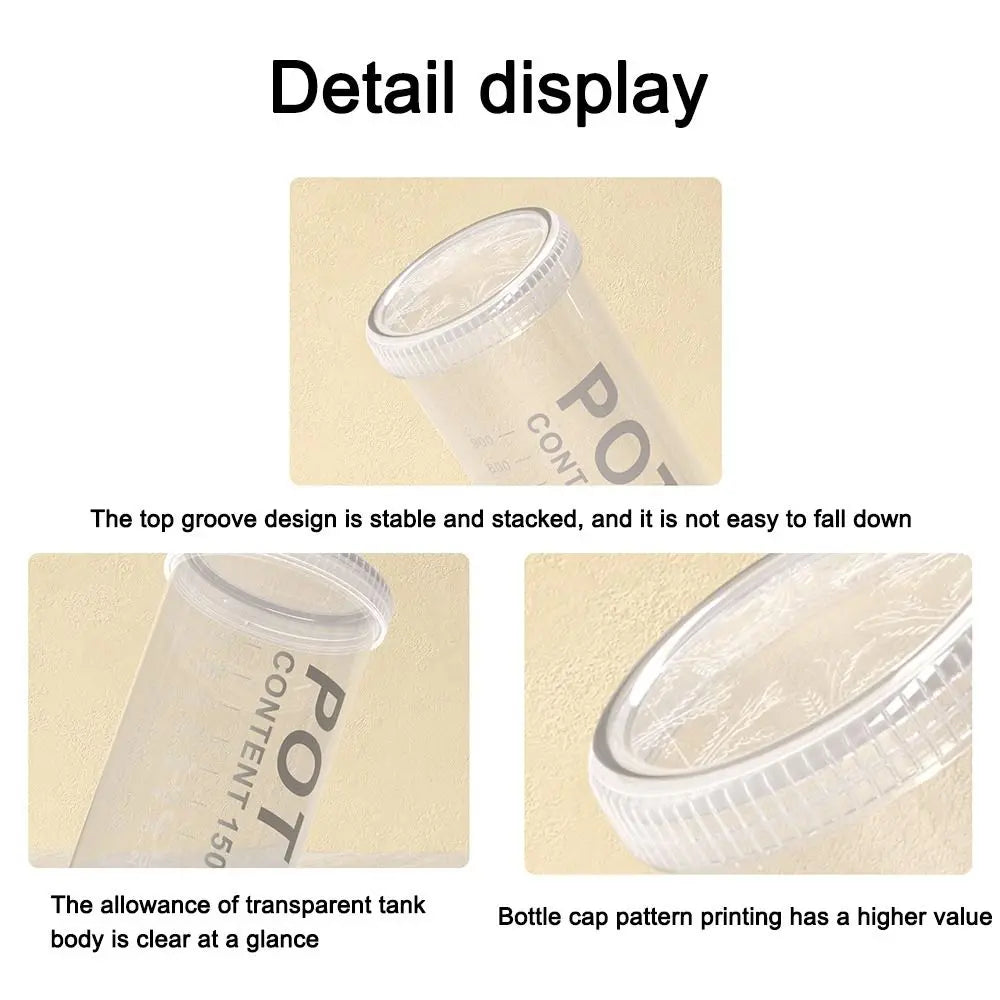 Large Capacity Kitchen Food Storage Canisters Transparent Plastic Grain Fresh Preservation Box Multigrain Organizer Household