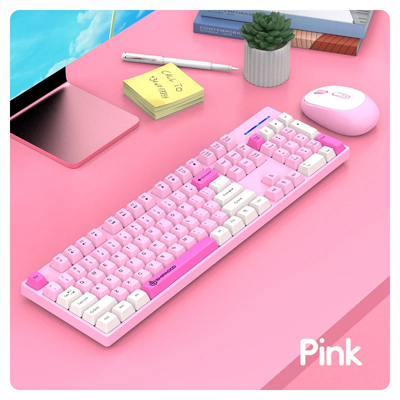 Shipadoo Wireless Keyboard and Mouse Combo Set Gaming Wireless Laptop Desktop Computer Office Accessories Free Wireless Mouse