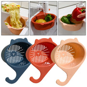 Kitchen Sink Drain Basket Multifunctional Cat Shape Faucet Filter Basket Shelf For Fruit And Vegetable Organizer Kitchen Gadgets