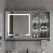 Smart Bathroom Storage Mirror Cabinets with Towel Rod Wall Standing Closet Light Mirror Cabinets Organizador Bathroom Furniture