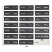 1pc Fitness Equipment Weight Stickers 4.5/7-91/120kg 5-103kg 5-162.5kg Weight Stack Labels Sticker Gym Counterweight Block Parts