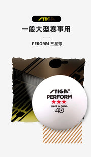 STIGA 3 Stars 40+ Table Tennis Balls ITTF ABS New Material Seamed Ping Pong Balls High Elasticity Durable Training Match Balls