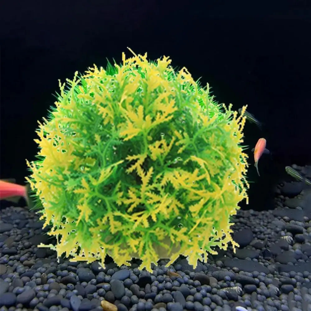 Fish Tank Accessories Simulation Aquatic Plants Ball Plastic Realistic Water Grass Ball 9cm Artificial Water Plants Aquarium