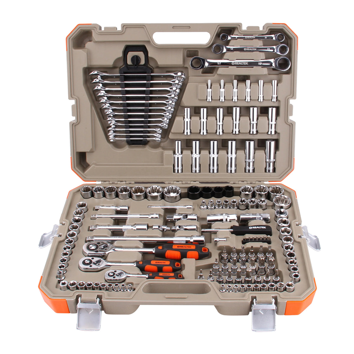 Realtek Tools Storage Box 150pcs Complete Mobile Automotive Workshop Mechanic Fitter Tools Set