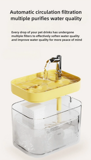 Cat Water Bowl Automatic Pet Fountain Cat Water Fountain Pet Water Dispenser Automatic Drinking Dispenser for Small Medium Pets