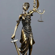 NEW 1Pcs Living Room Office Desk Decoration European Style Creative Retro Home Imitation Copper Goddess Of Justice Ornament