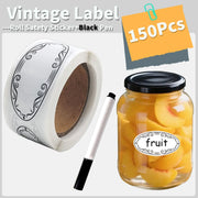 150Pcs/Roll Beverages Fruits Vegetables Fridge&Freezer Storage Organizer Stickers Food Safe Date Catalog 1*2.25inch for Kitchen