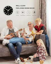 living room wall clock light luxury modern simple quartz clock hanging wall  household clock free punching atmosphere quiet