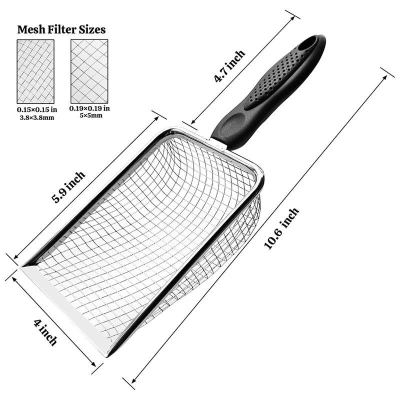 2-Pack Soil Sifter Tool For Gardening With Handles, Dirt And Compost Sifter With 3.8/5Mm Mesh For Gardenabkw