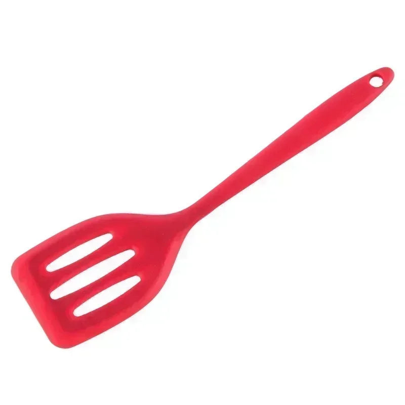 Kitchen Silicone Turners Gadgets Spatula Egg Fish Frying Pan Scoop Fried Shovel Slotted Turners Kitchen Tools Cooking Utensils