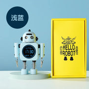 2025 Robot Smart Alarm Clock Led Wake-up Light Luminous Snooze Living Room Bedroom Desk Clock Children's Gifts Home Decoration