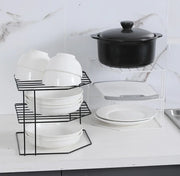 Kitchen Storage Corner Shelf Seasoning Pot Bowl Dish Glasses Countertop Organizer Rack 3 Tier Removable Cosmetic Makeup Holder
