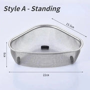 Kitchen Tools Stainless Steel Sink Drain Basket Triangle Food Filter Organizer Shelf Rack Drainier Household Accessories