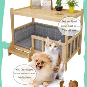 Simple Wooden Dog Bed Multifunctional Bedside Dog House Environmentally Friendly and Practical Pet Bed Light Luxury Dog Room
