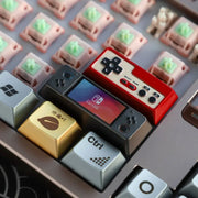 Original Red White Gaming Console Retro Enter keycap Mechanical Keyboard Metal PC Gaming Keyboard Collect gift keycap