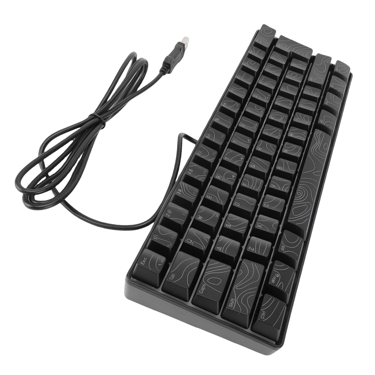 60% Gaming Keyboard 61 Key RGB Gaming Keyboard Mechanical RGB Backlit Ergonomic Design Wired Keyboard Mechanical Gaming Keyboard