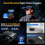 GTMEDIA N4 Night Vision Binoculars Infrared Night-Visions Device 1080P 5X Digital Zoom Head Mount Goggles Day/Night Use Outdoor