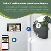 HOMSECUR 4 Wire Tuya Smart APP HD Video House Door Phone Kit with 7" Touch Screen Monitor IP65 Doorbell Camera Record Snapshot