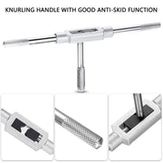 Adjustable Wrench T-Handle Milling Tap High Speed Steel Taps Metric Screwdriver Thread Tapping drill Holder Hand Tool Set