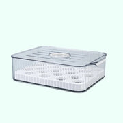 Food-Grade Refrigerator Storage Box Transparent with Lid Food Storage Containers Plastic Stackable Kitchen Organizer Camping