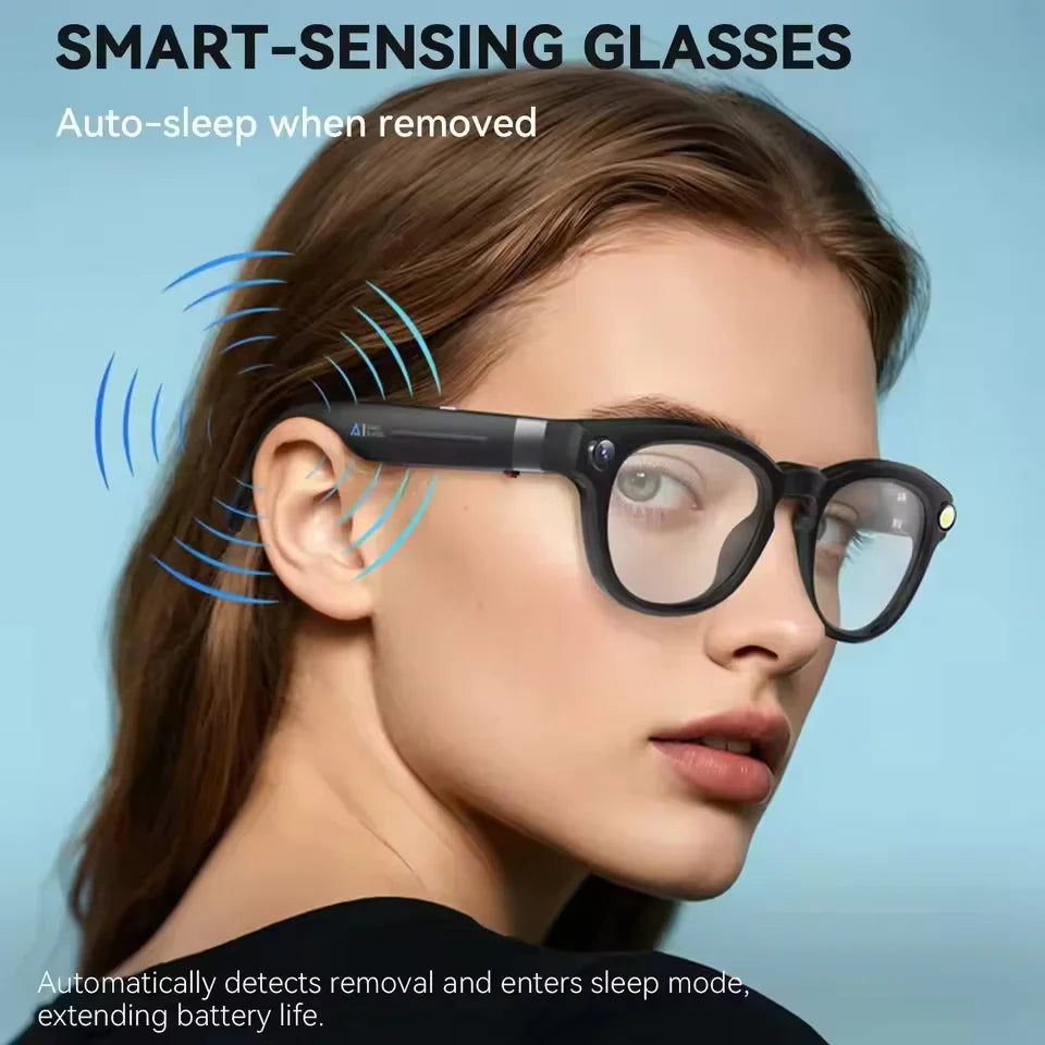 2026New800W Camera AI Glasses Men Color-Changing Smart Translation Glasses Photo Video Recording Waterproof Call SmartSunglasses