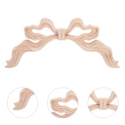 European Wood Carved Applique Corner Onlay Bow Knot Wall Decor For Home Bedroom Living Room Diy Wooden Wall Art