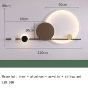 Modern Art Deco LED Wall Lamp 3000K Hotel Hall Foyer Restaurant Lighting Sconce Stairs Aisle Corridor Atmosphere Dropshipping