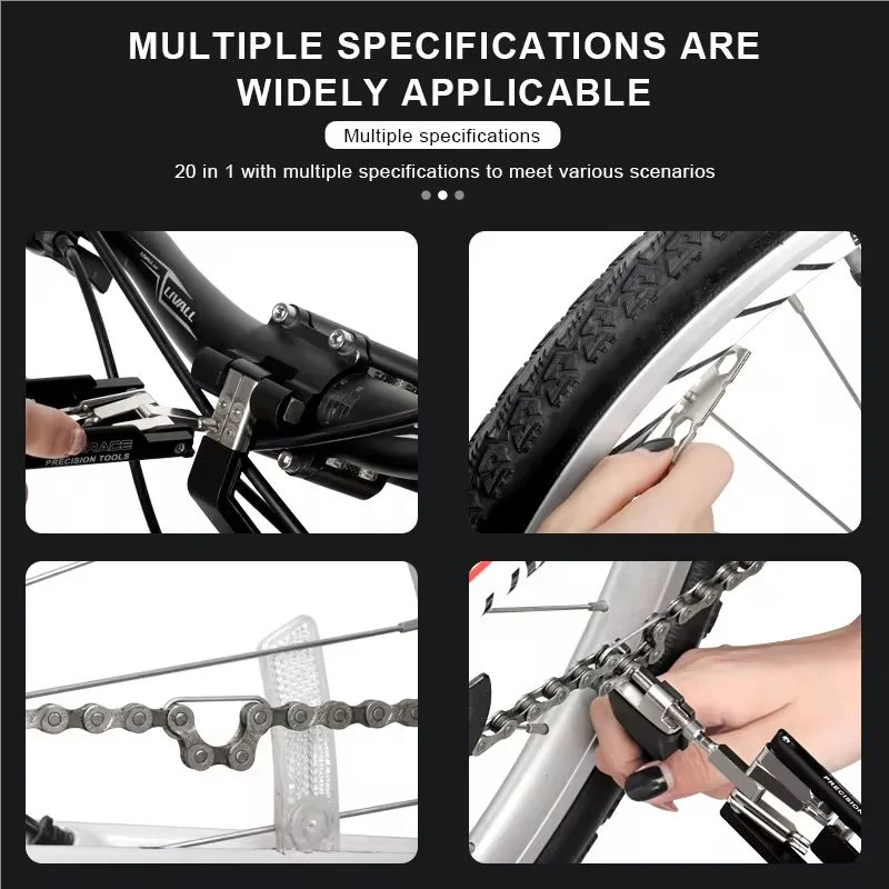 Bicycle Multi Tools For Bike Repair Tool 20 in 1 Portable Chain Splitter Cutter Hex Spoke Wrench Screwdriver Multitool