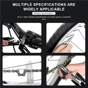 Bicycle Multi Tools For Bike Repair Tool 20 in 1 Portable Chain Splitter Cutter Hex Spoke Wrench Screwdriver Multitool