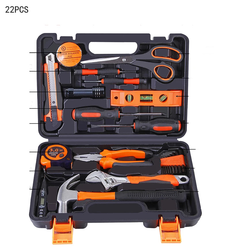 New Hardware Tool Set Combination Tool Set Multifunctional Household Use Manual Woodworking Toolbox Manual Repair Tool Sets