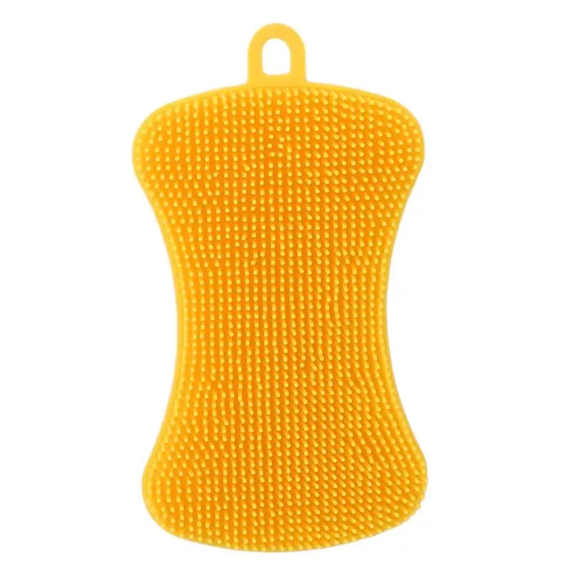 Kitchen Silicone Sponge Dish Washing Scrubber Household Dishes Cleaning Sponge Kitchen Gadgets Brush Accessories