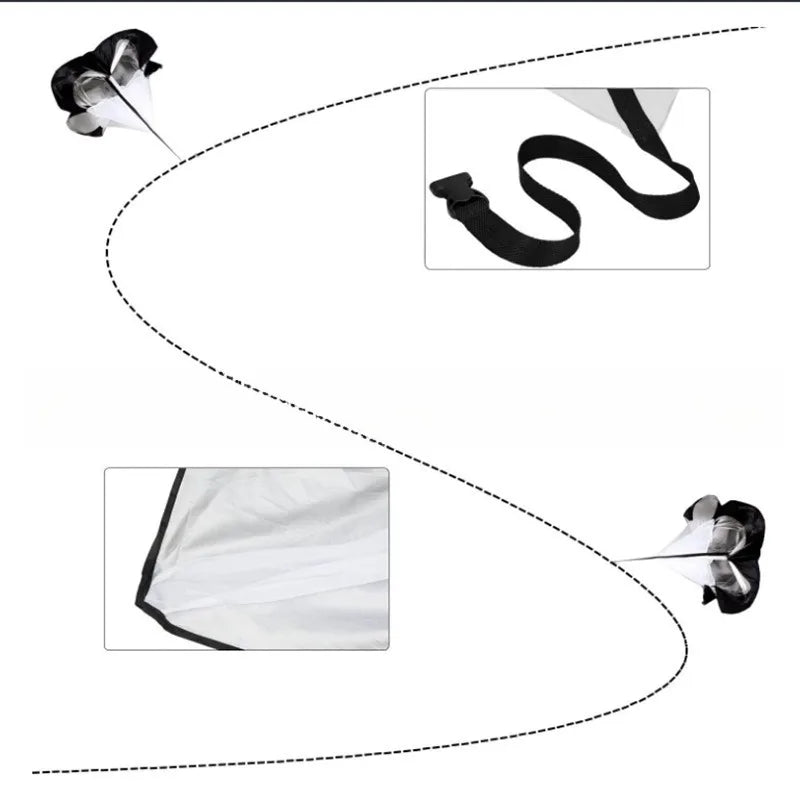 Parachute Agility Training Soccer  Fitness Running Chute SportsUmbrella Football  Resistance Rope Adjustable Speed
