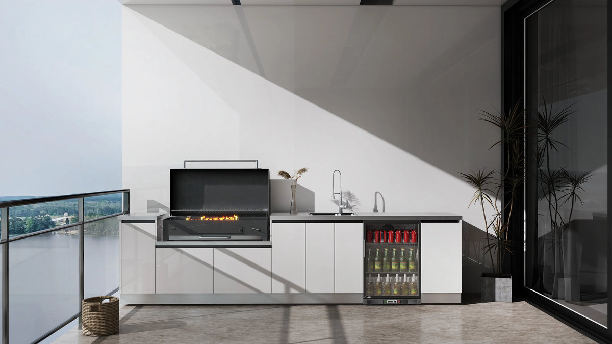Kitchen Full Set Modern Smart Outdoor Stainless Steel  with Built-in Refrigerator and BBQ Grill for Home and Garden