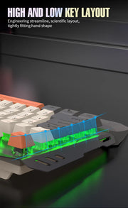 Gaming Keyboard Spanish Russian Arabic Keyboard 100% Layout RGB Backlight Gamer Keyboard Volume Knob Wired K90 104 Keys Hand Sup
