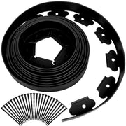 10M Landscape Edging Kit Fixed Garden Barrier Lawn Grass Plastic Edging Border Edging Garden Edging Coil for Lawn Yard Pathway